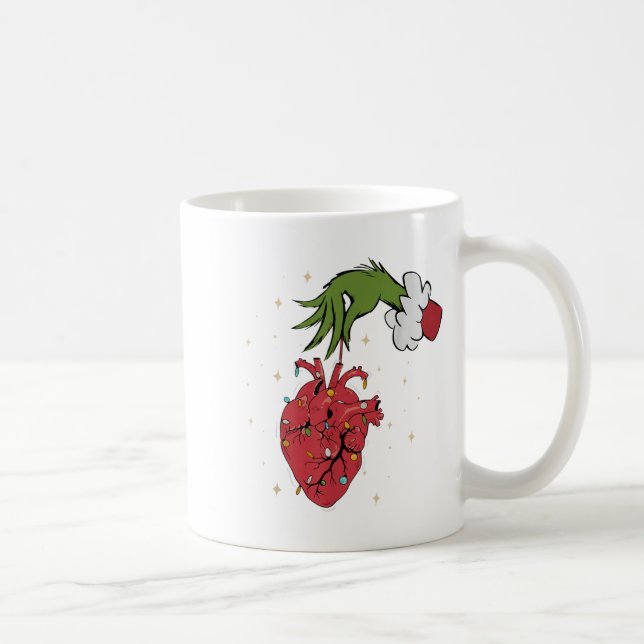 Caneca De Café Cardiologia Anatomia Ouvir enfermeira de Natal Xma (Direita)