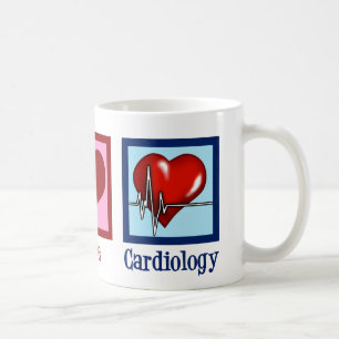 Caneca De Café Cardiologia de Paz e Amor Cirurgião Cardíaco Bat