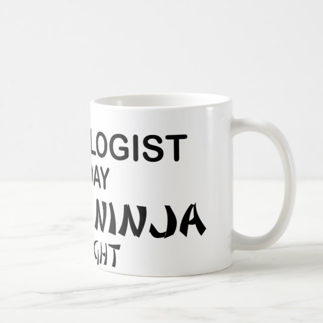 Caneca De Café Cardiologista Ninja mortal em a noite (Direita)