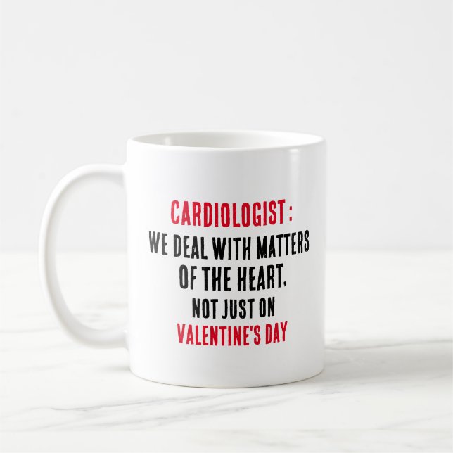 Caneca De Café Cardiologista, tratamos de assuntos do coração (Esquerda)