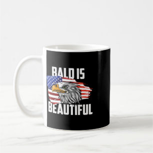 Caneca De Café Careca é Bela Águia de 4 de Julho Patriótica Améri