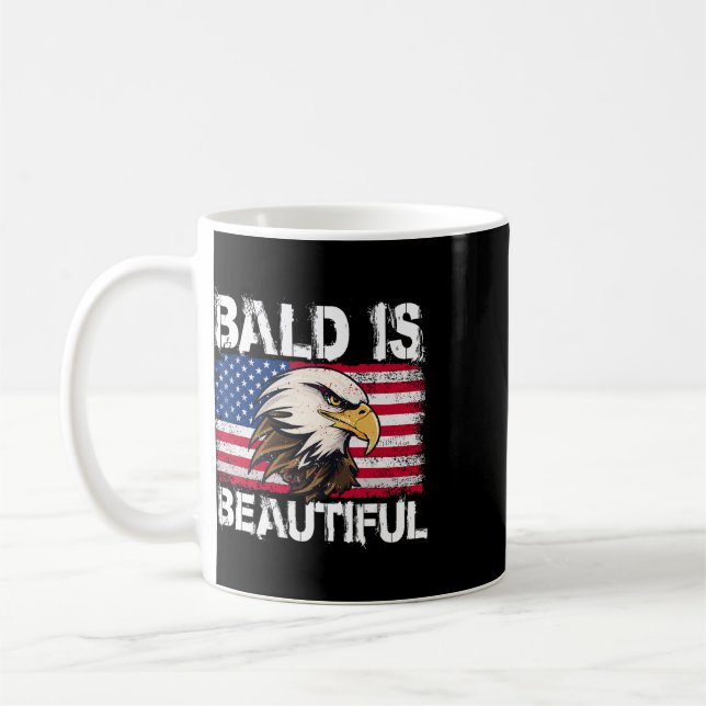 Caneca De Café Careca é Bela Bal 4 de Julho Dia da Independência (Esquerda)