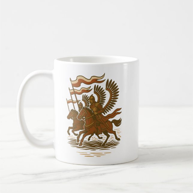 Caneca De Café Carga dos Husares Alados Poloneses (Esquerda)