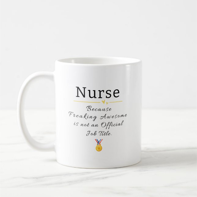 Caneca De Café Cargo Enfermeiro Funny (Esquerda)