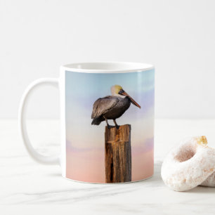 Caneca De Café Cargos & uma praia do pelicano   Fort Myers,