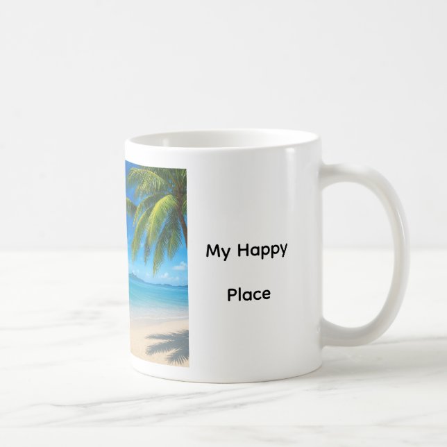 Caneca De Café Caribbean Beach My Happy Place (Direita)
