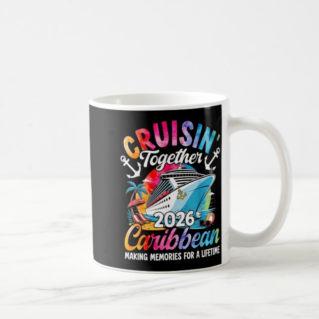 Caneca De Café Caribbean Cruise Family Vacation 2026 Cruisin’ Tog (Direita)