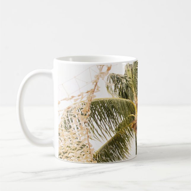 Caneca De Café Caribe Palm Tree Oasis #1 #viagem #wall #art (Esquerda)