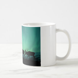 Caneca De Café Caribu e aurora boreal