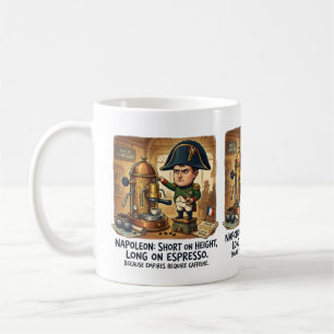 Caneca De Café Caricatura Divertida do Café Napoleão - Baixinho
