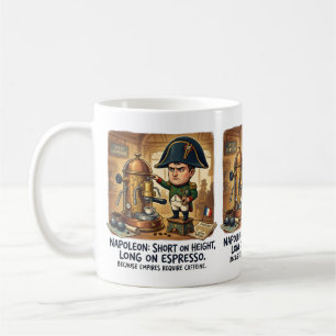 Caneca De Café Caricatura engraçada do café Napoleão - Baixo de a