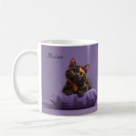 Caneca De Café Caricatura Tortoisesinferno Kitten em Púrpura
