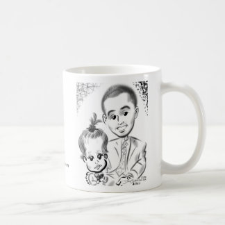 Caneca De Café Caricaturas 2014b do batismo de Douglaston