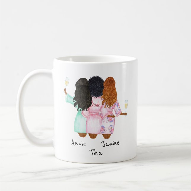 Caneca De Café Caricaturas de Damas de Honra - Encomendas Persona (Esquerda)