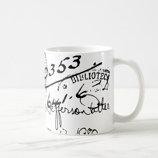 Caneca De Café Carimbo de biblioteca (Direita)