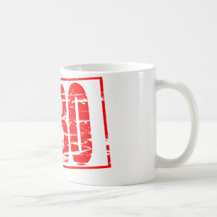 Caneca De Café carimbo de borracha vermelho EHBO