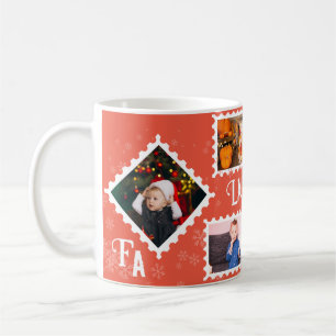 Caneca De Café Carimbo de Natal Foto Personalizada Fa La Santa Cl