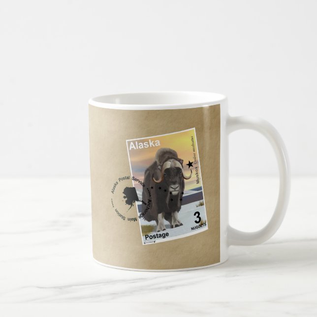 Caneca De Café Carimbo Muskox Souvenir (Direita)