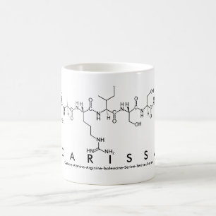 Caneca De Café Carissa peptide name mug