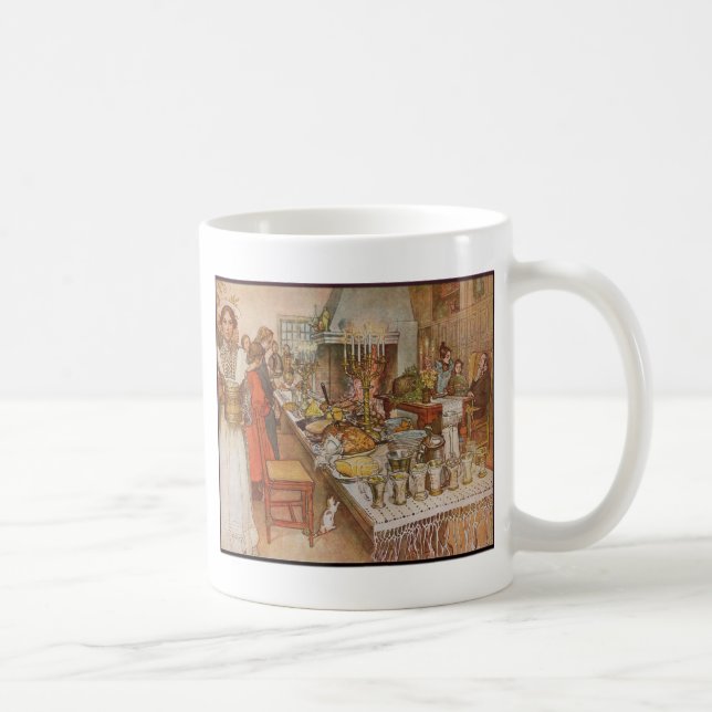 Caneca De Café Carl Larsson na véspera de Natal (Direita)