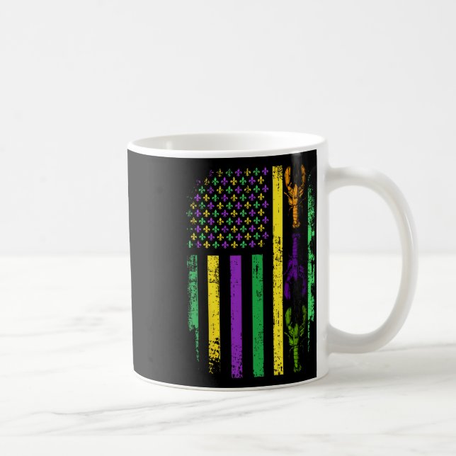Caneca De Café Carnaval Americano com Lagostim Bandeira dos EUA N (Direita)