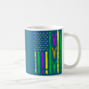 Caneca De Café Carnaval Mardi Gras EUA Bandeira Americana Lagosti