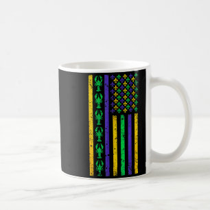 Caneca De Café Carnaval Mardi Gras EUA Bandeira Americana Lagosti