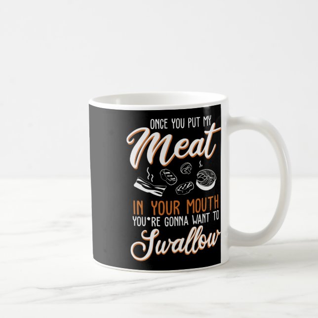 Caneca De Café Carne De Design Suja Para Presente No Churrasco Da (Direita)