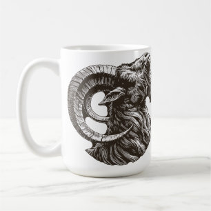 Caneca De Café Carneiro Majestoso - Feroz e Nobre
