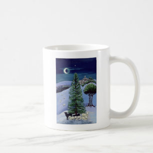 Caneca De Café Carneiros em uma paisagem do inverno