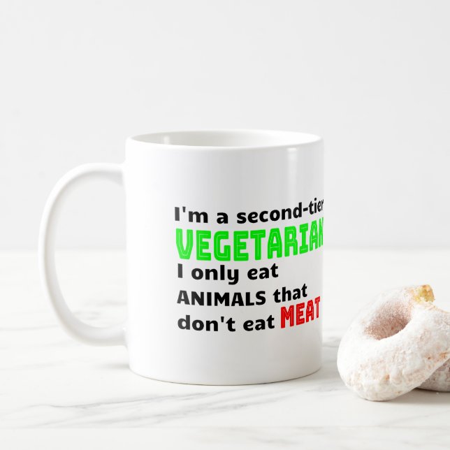 Caneca De Café Carnivore Meat Lover Funny Sarcastic Gift (Com Donut)
