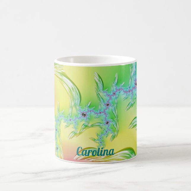 Caneca De Café CarOLINA~ Design Fractal Original ~ Imcicles Paste (Centro)