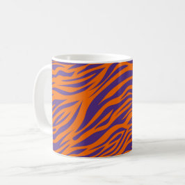 Caneca De Café Carolina do Sul Tigre listras Laranja e Roxo