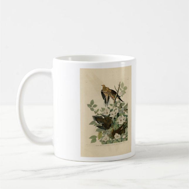 Caneca De Café Carolina Turtle Dove Mourning Dove Audubon's Birds (Esquerda)