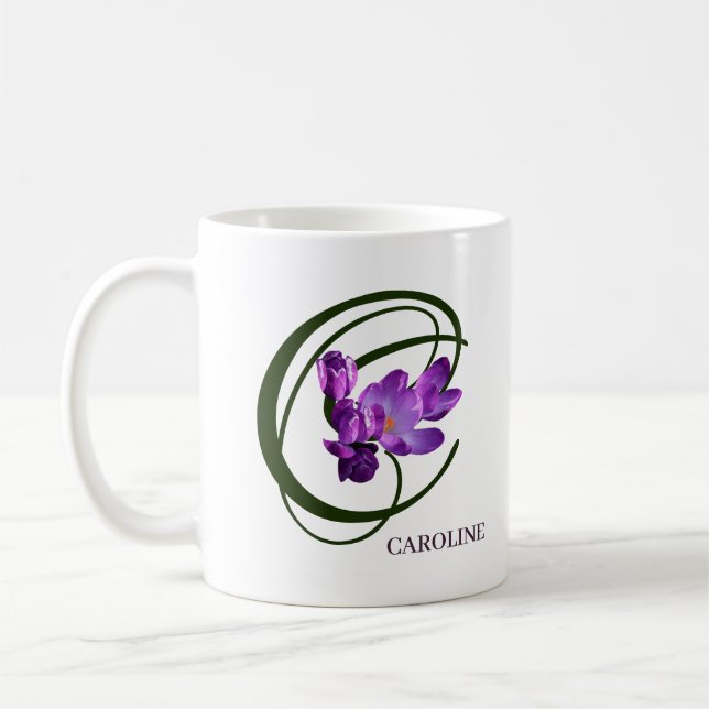 Caneca De Café Caroline personalizável chama moenda de flores rox (Esquerda)