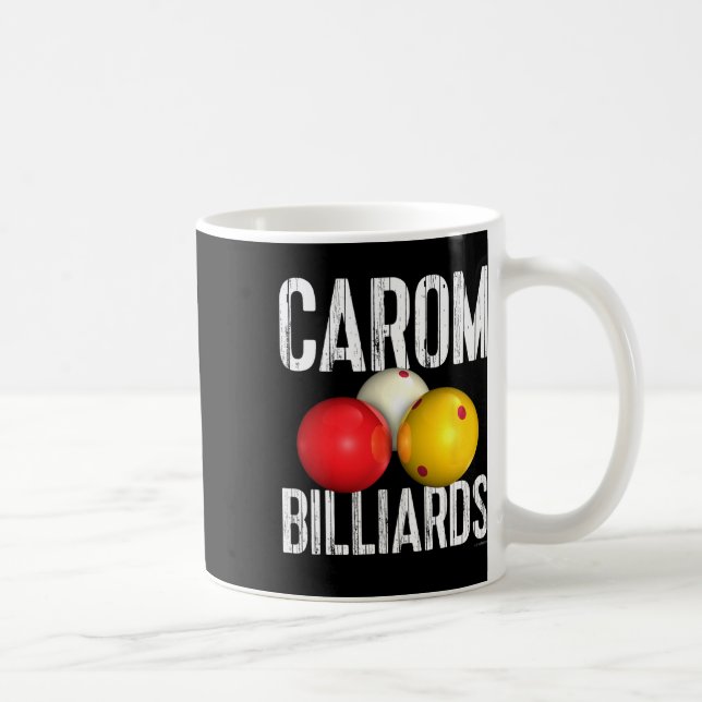 Caneca De Café Carom Billiards Gear E Roupa (Direita)