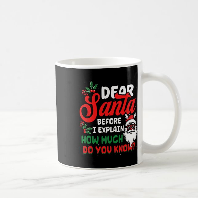 Caneca De Café Caros Papais noeis De Natal Eu Posso Explicar Quan (Direita)