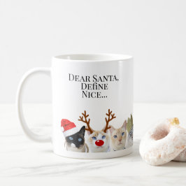 Caneca De Café Caros Papais noeis, Definir Nice... Feliz Natal do