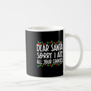 Caneca De Café Caros Papais noeis, Desculpem-me por ter comido to