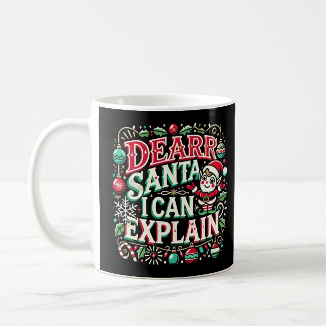 Caneca De Café "Caros Papais noeis, Eu Posso Explicar" (Esquerda)