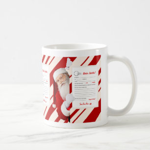 Caneca De Café Caros Papais noeis - Letra de Natal Red Candy Stri