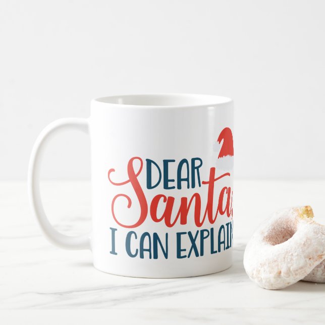 Caneca De Café Caros Papais noeis, posso explicar o café (Com Donut)