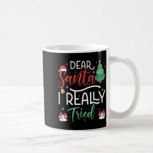 Caneca De Café Caros Papais noeis Realmente Tentaram Floco de Nev