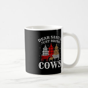 Caneca De Café Caros Papais noeis Tragam Vacas Xadrez de Natal