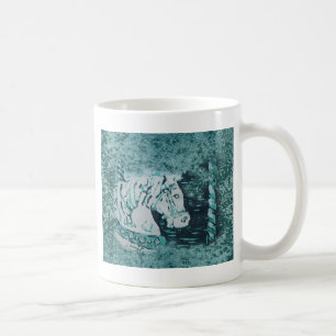 Caneca De Café Carousel Horse Aquamarine