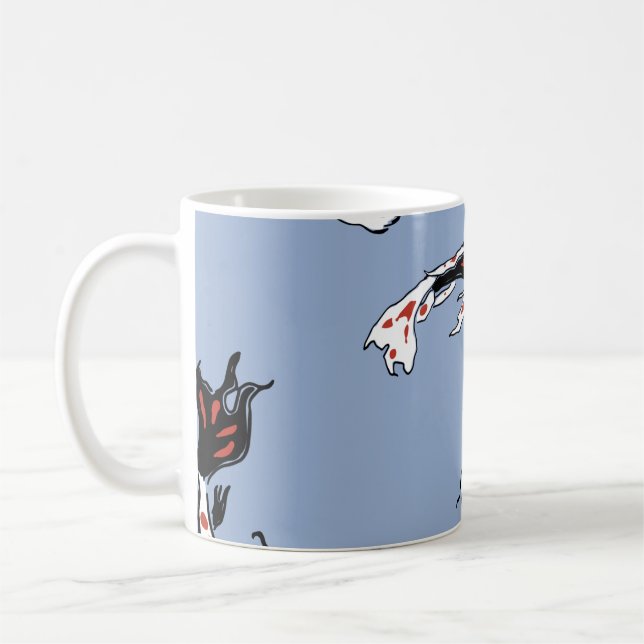 Caneca De Café Carpa de peixe-padrão koi koi carp (Esquerda)
