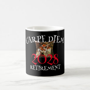 Caneca De Café Carpe Diem Aposentadoria Turma de 2028