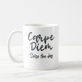 Caneca De Café Carpe Diem Dark Academia Vintage Typography