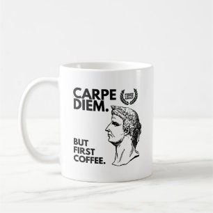 Caneca De Café Carpe Diem Mas Primeiro Café