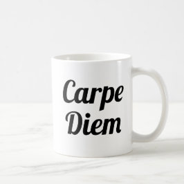 Caneca De Café Carpe Diem | Slogan Mug | datilografia manuscrita